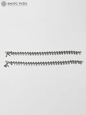 Sterling Silver Shell Drop Anklet