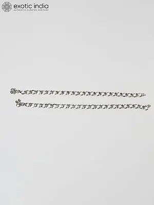 Sterling Silver Circular Chain Anklet