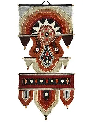 Cambridge-Brown Multicolored Cotton Handmade Wall-Hanging from Maharashtra