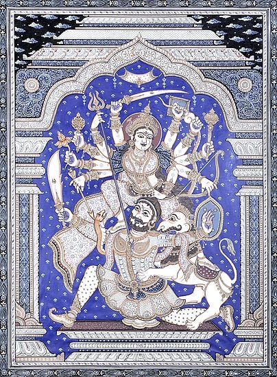 Ten-Armed Durga Killing Demon Mahishasura