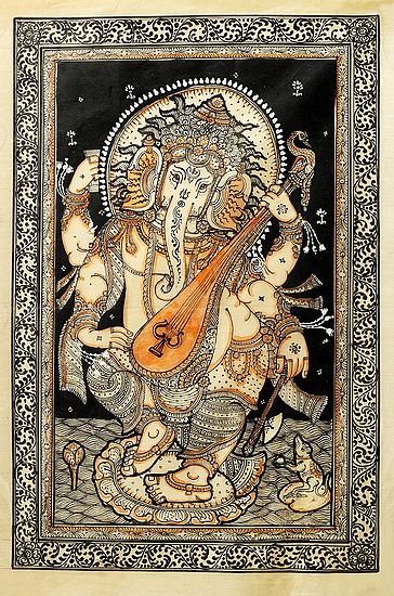 Veenadhari Dancing Ganesha