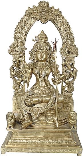Goddess Rajarajeshwari - Tripura Sundari (Hoysala Art)