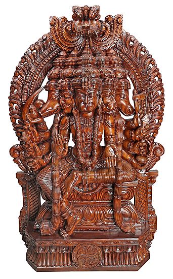 Dashabhujadhari Panchamukhi Lord Hanuman | Temple Sculpture
