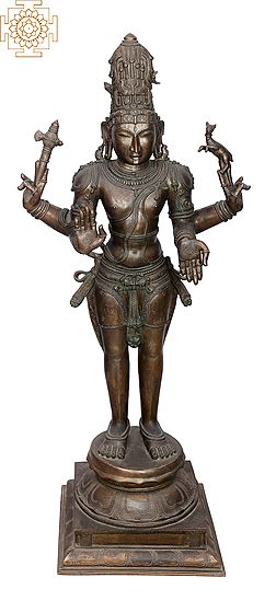 40" Large Shiva Handmade Panchaloha Bronze Statue | Made In India