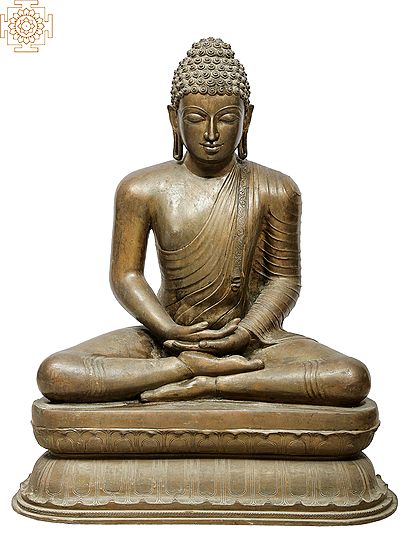 31" Superfine Buddha in Dhyana Mudra| Madhuchista Vidhana (Lost-Wax) | Panchaloha Bronze from Swamimalai