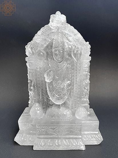 8" Lord Venkateshwara Made of Crystal