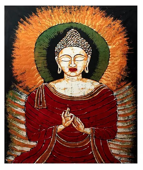 Buddha In The Upper Realms Of Dhyana, His Hands In Dharmachakra Mudra