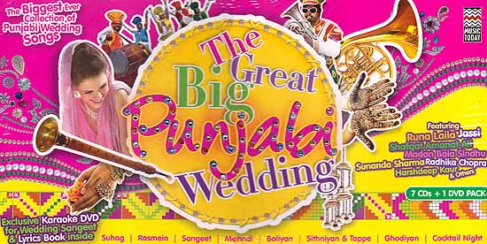 The Great Big Punjabi Wedding (The Biggest Ever Collection of Punjabi<BR> Wedding Songs Exclusive Karaoke DVD for Wedding 

Sangeet & Lyrics Book Inside)<br> (Set of Seven Audio CDs with 1 DVD Pack)