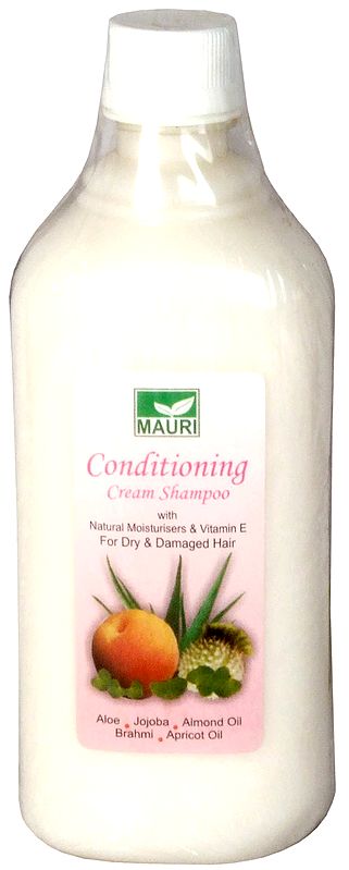 Conditioning Cream Shampoo (with Natural Moisturisers & Vitamin E For Dry & Damaged Hair)