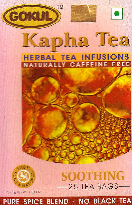 Kapha Tea Herbal Tea Infusions Naturall Caffeine Free: Soothing 25 Tea Bags