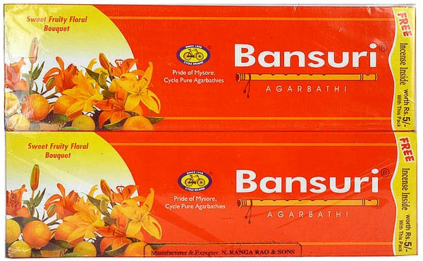 Bansuri Agarbathi (Pack of Six Packets of Incense Sticks)