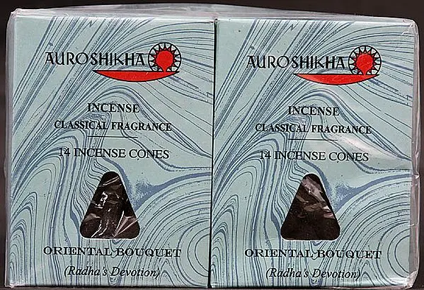 Auroshikha Incense Classical Fragrance 14 Incense Cones Oriental Bouquet (Radha's Devotion)