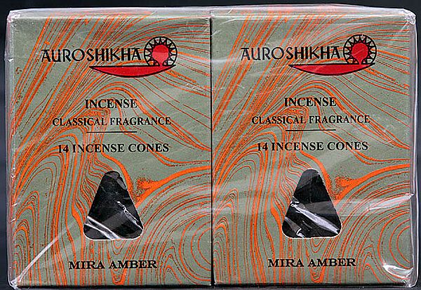 Auroshikha Incense Classical Fragrance 14 Incense Cones Mira Amber
