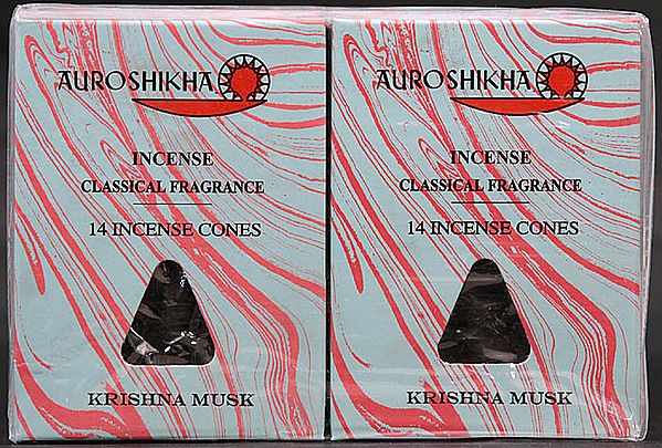 Auroshikha Incense Classical Fragrance 14 Incense Cones Krishna Musk (Price Per Ten Boxes)