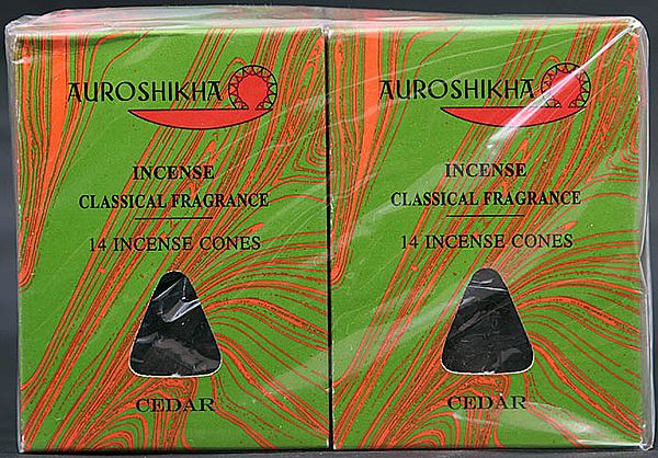 Auroshikha Incense Classical Fragrance 14 Incense Cones Cedar