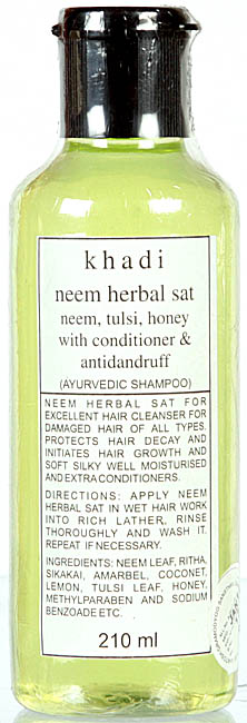 Khadi Neem Herbal Sat Neem, Tulsi, Honey with conditioner & Antidandruff (Ayurvedic Shampoo)