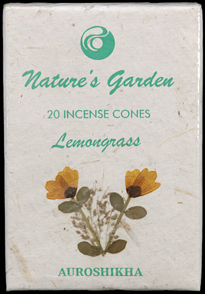 Lemongrass - Nature's Garden Incense Cones (Pack 4 Packets)