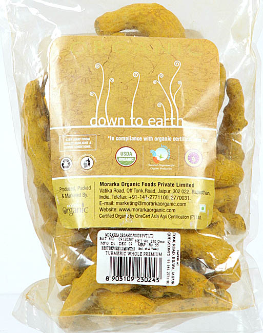 Morarka Organic Down To Earth Turmeric Whole Premium (Improving the Quality of Life, By Improving the Quality of Food.)