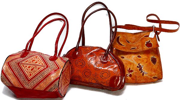 Lot of Three Assorted Shantiniketan Bags