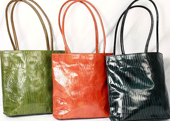 Lot of Three Shantinekatan Tote Handbags