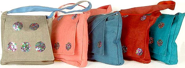 Lot of Five Shoulder Bags with Sequins