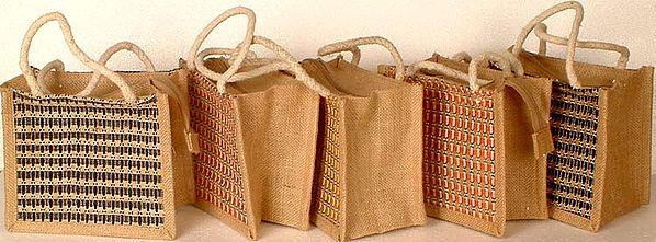 Lot of Five Small Tote Bags