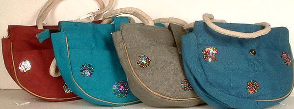 Lot of Four Bags with Multi-Color Sequins