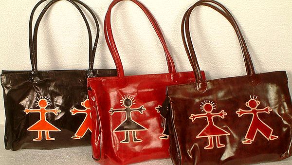 Lot of Three Double Handle Shantiniketan Bags