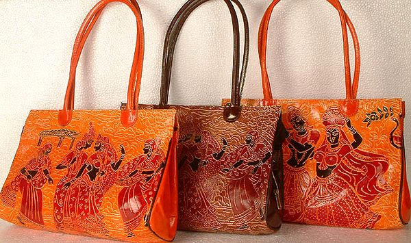 Lot of Three Radha Krishna Shantiniketan Bags