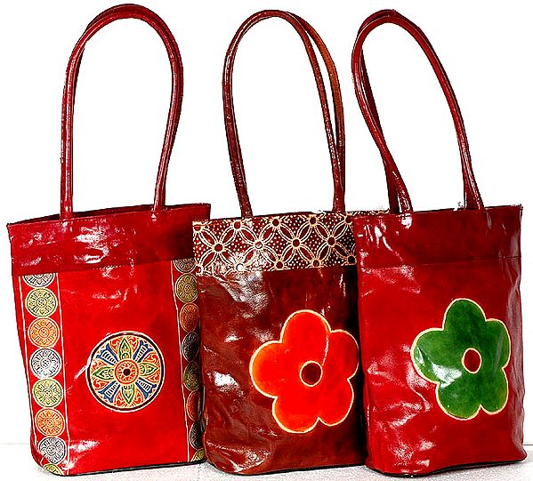 Lot of Three Shantiniketan Shopper Bags