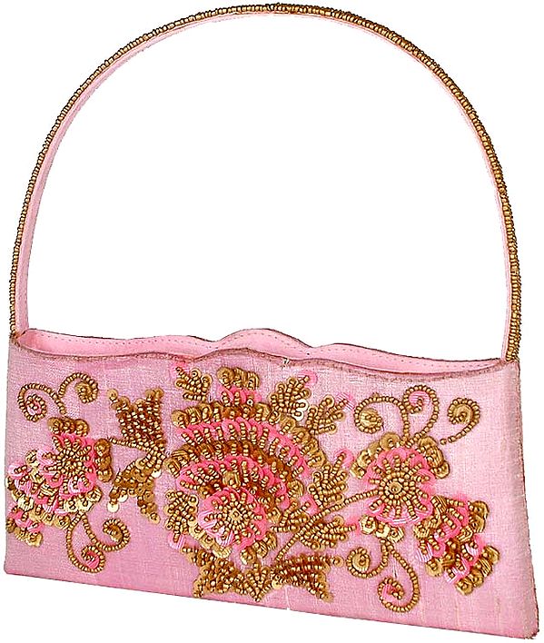 Pink Handbag with Sequins