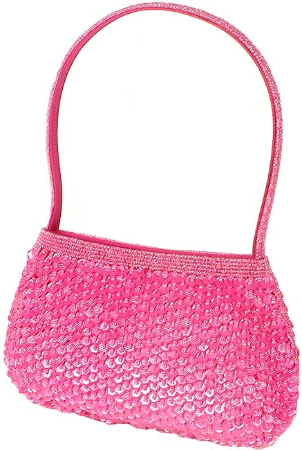 Pink Purse with Heavy Sequins