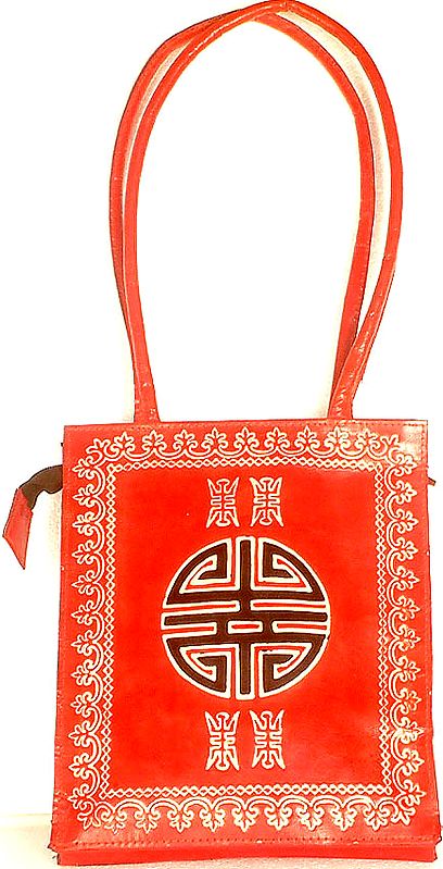 Red Shantiniketan Handbag