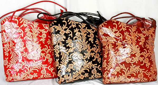 Lot of Three Double Handle Shantiniketan Bags