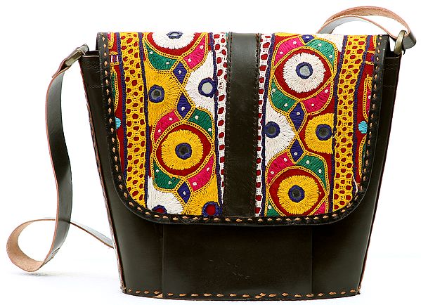 Paako Shoulder Bag from Ajmer Embroidered by Hand