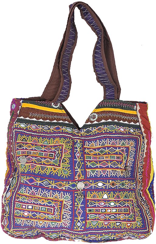 Shopper Bag from Kutch with Antique Rabari Embroidery