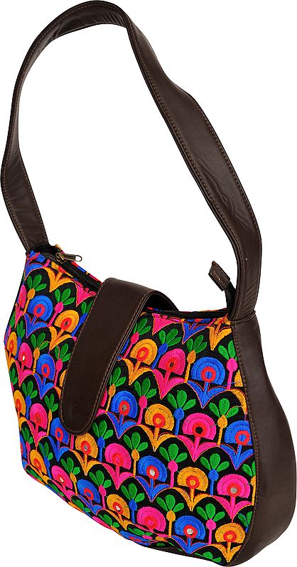Multicolor Embroidered Handbag from Jaipur