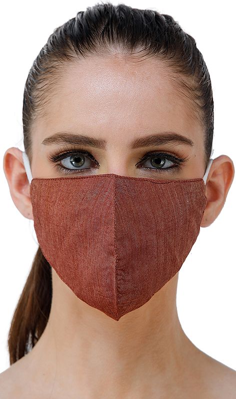 Two ply Silk Fashion Mask with Cotton-Backing