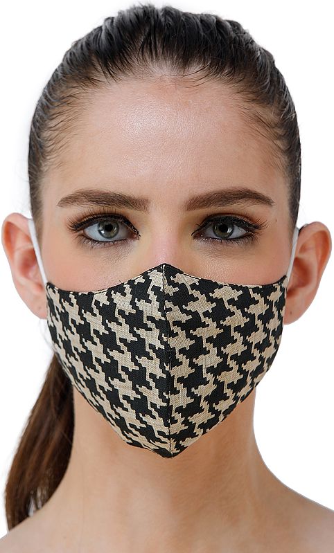 Two-Ply Fashion Mask from Jharkhand with Block Printed Pattern