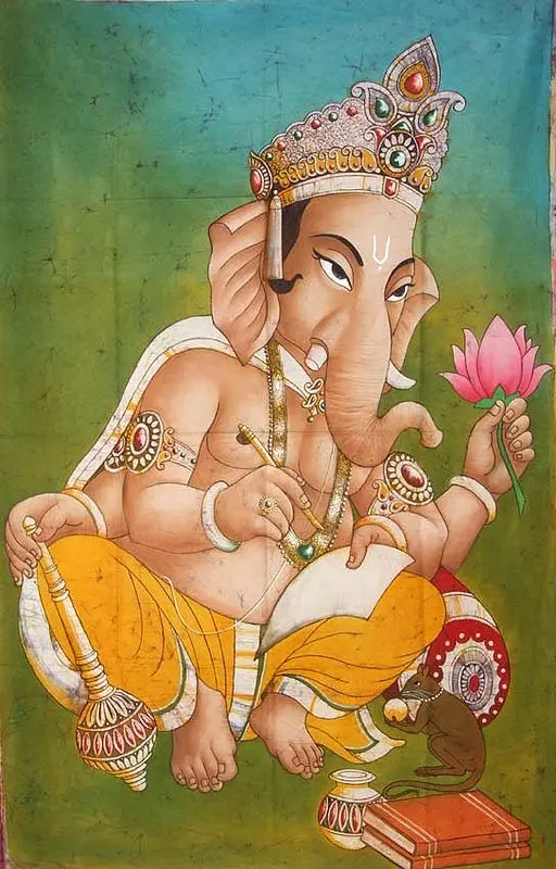 Ganesha Scripting the Mahabharata