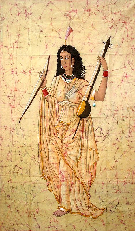 Woman Playing a Sarangi