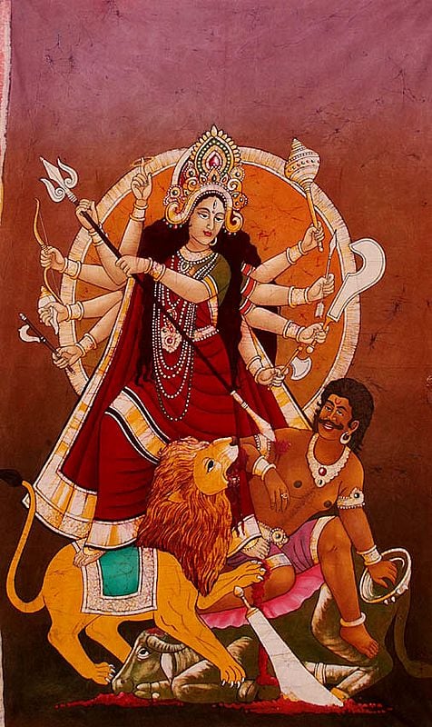 Ten-Armed Durga Killing Demon Mahisha