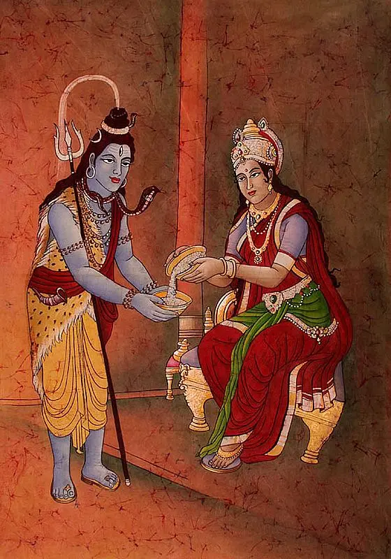 Devi Annapurna Feeds Siva