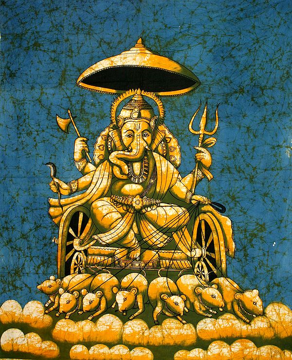 Ganesha Riding Mouse Chariot