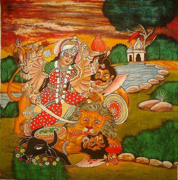 Durga Slaying Mahishasur