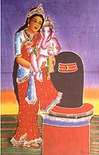 Little Ganesha with Parvati