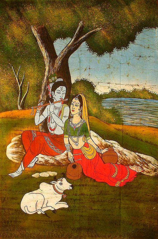Radha Krishna on the Banks of Yamuna