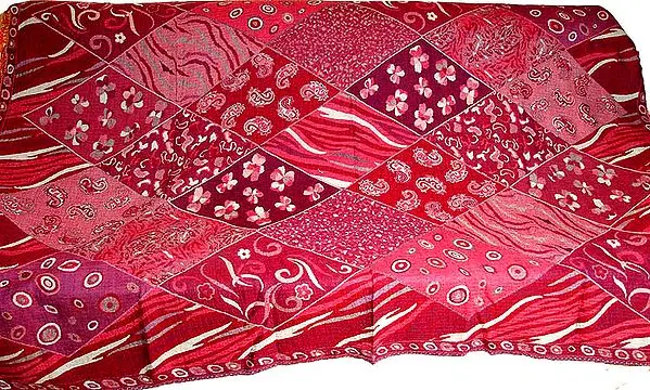 Purple Reversible Jamawar Sofa Throw