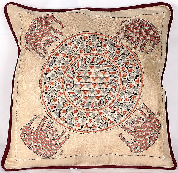 Kantha Embroidered Elephants by Hand