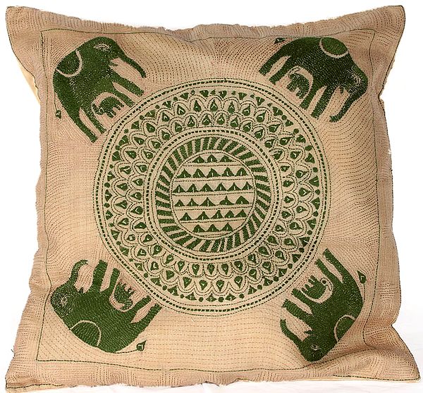Kantha Embroidered Elephants by Hand